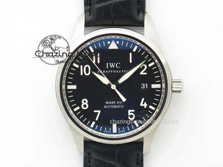MIROTIME 0820 Durable Big Pilot 5019 Ceramic Case Black Dial Green Markers Asian 23J 7396